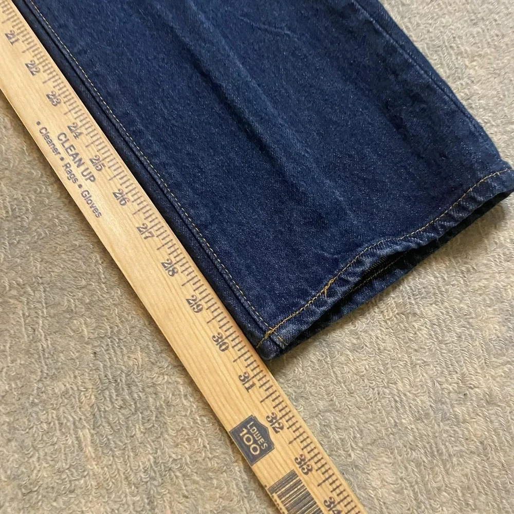 Levis 501 Jeans Mens 27x31 Blue Dark Wash Straight 100% Cotton Denim Pants READ*